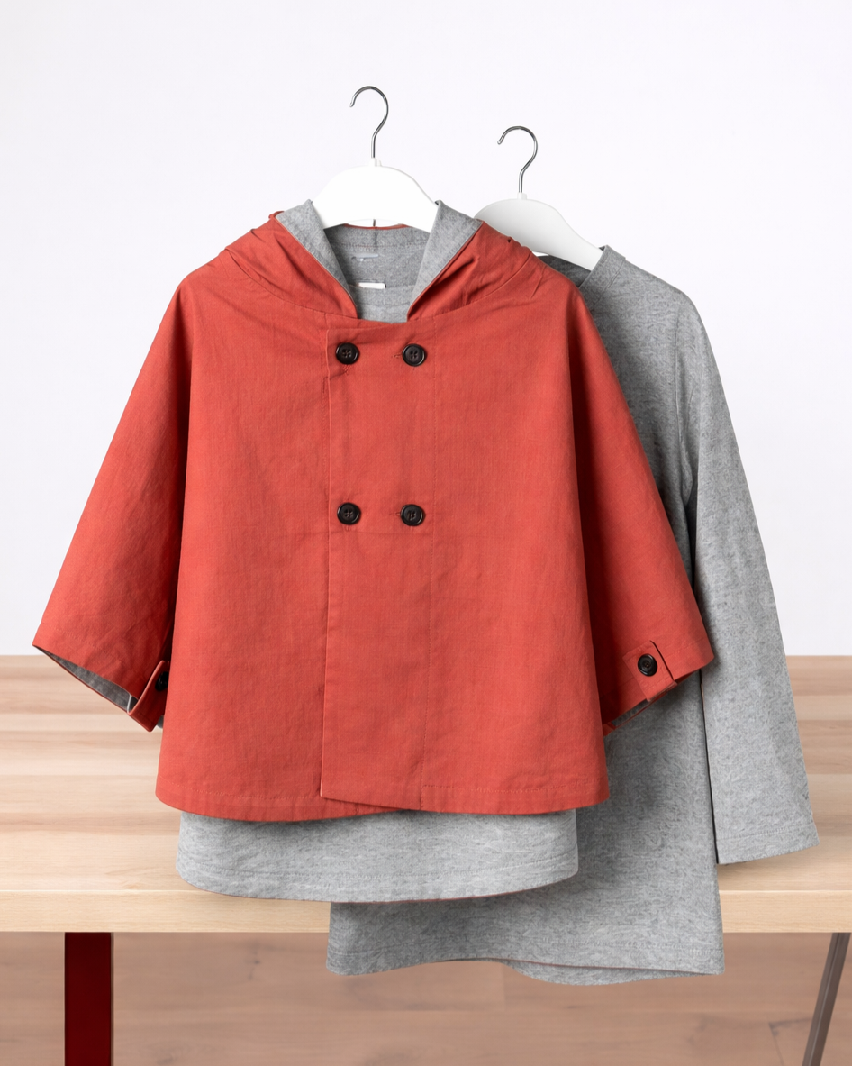 Ensemble fille deux pièces (cape+robe)