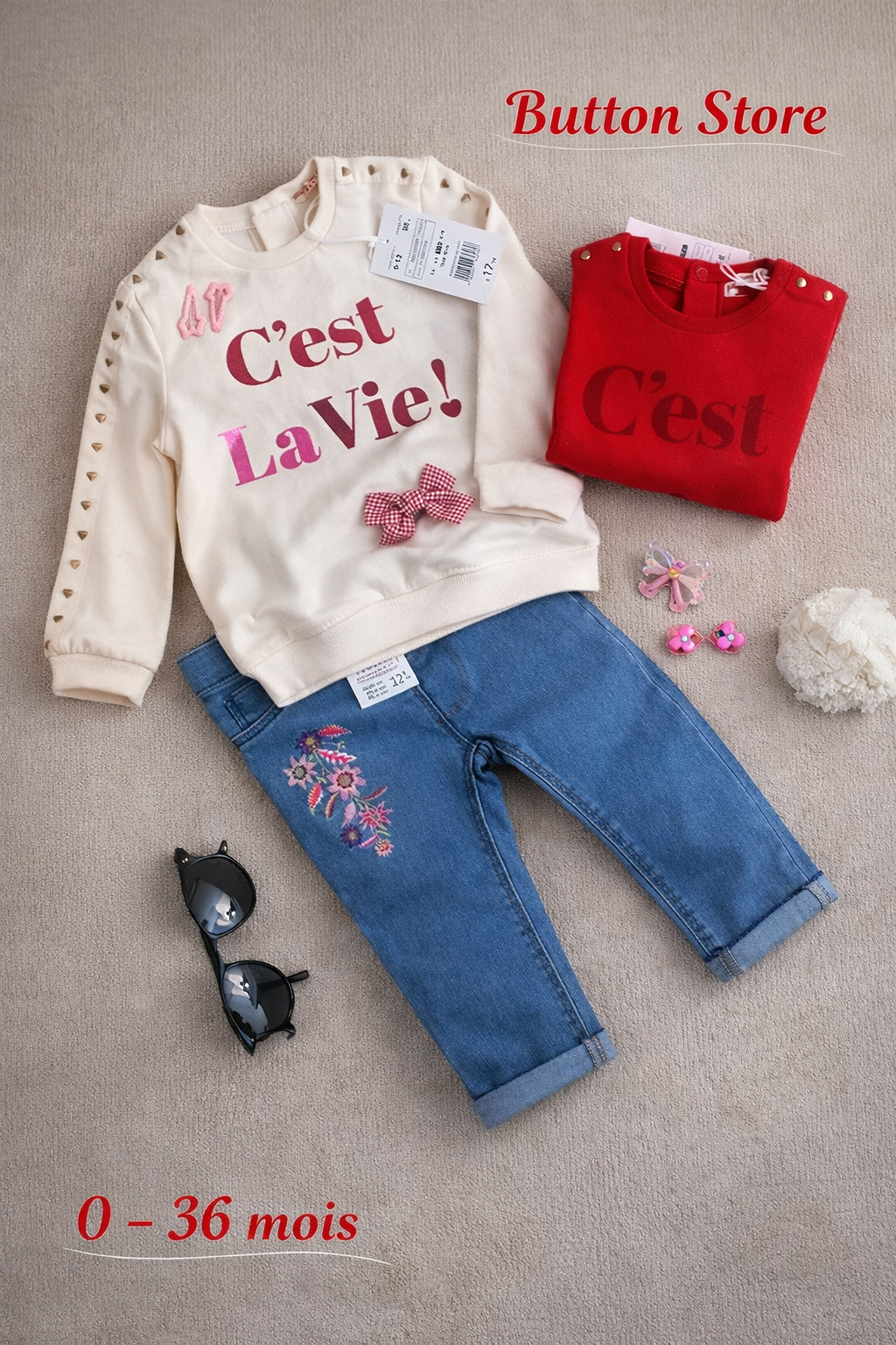 Ensemble bébé fille avec jean INXTENSO