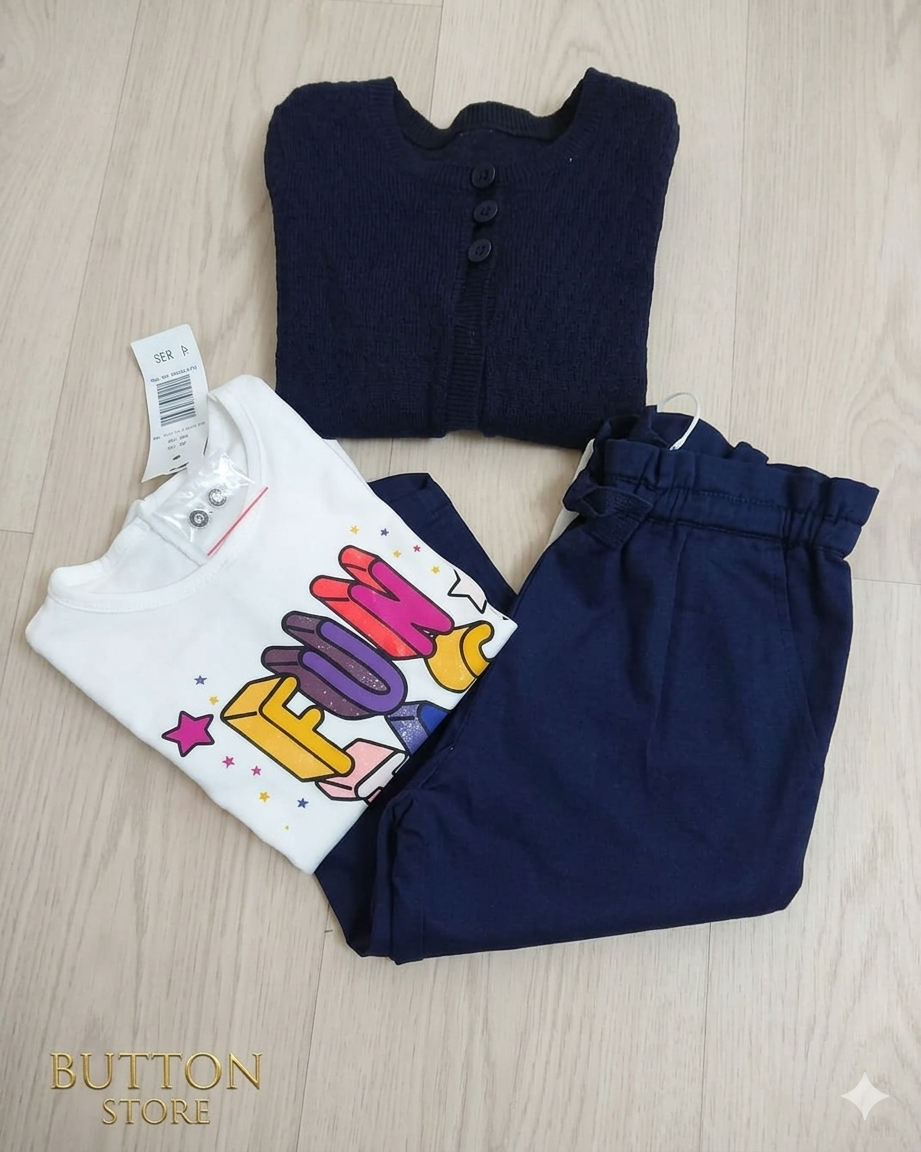 Ensemble fille original 3 pieces  (Primigi + Idexe)