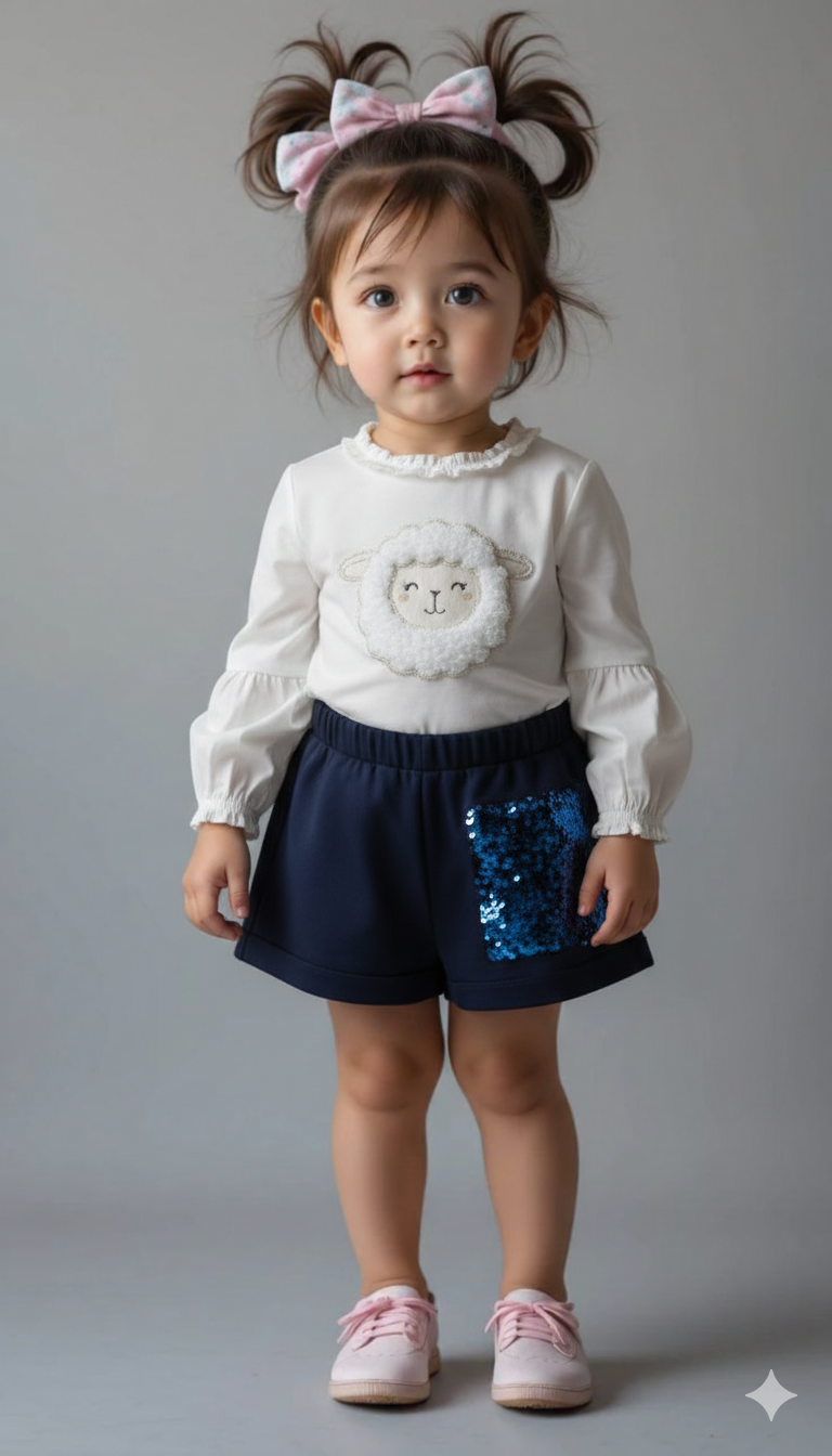 Ensemble bébé fillette. Marque : idexe