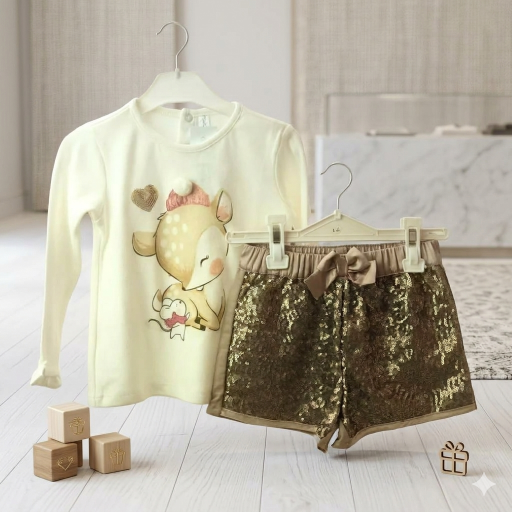 Ensemble bébé fillette. Marque : idexe