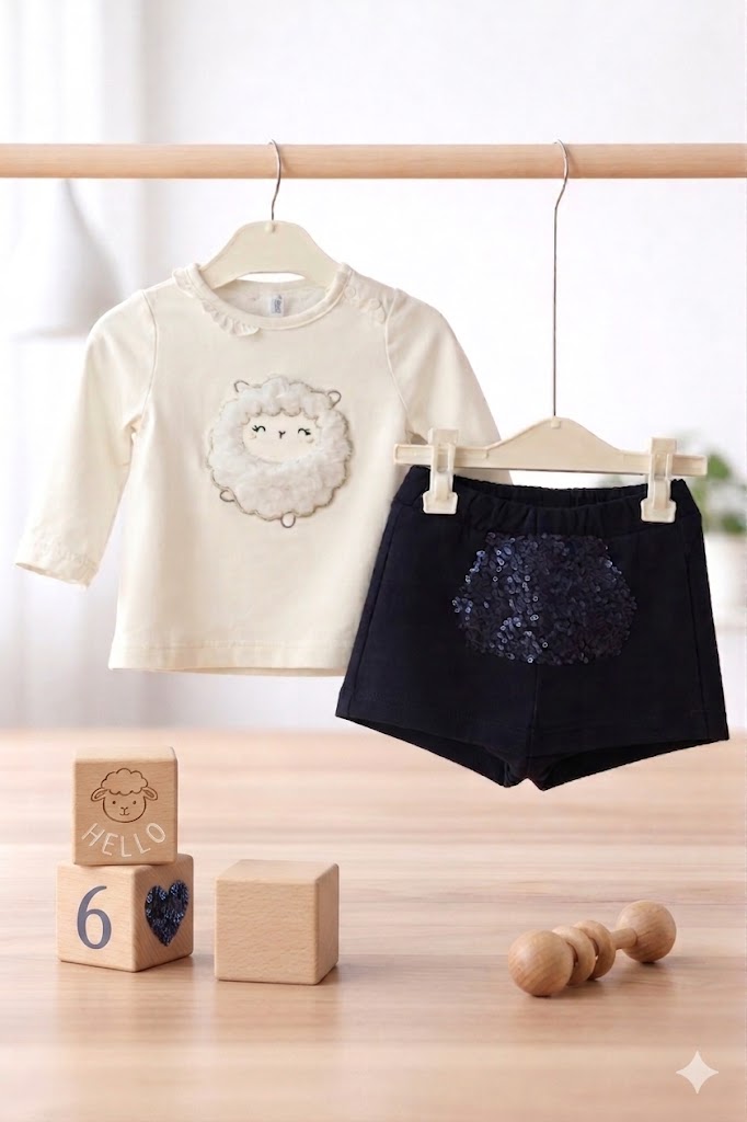 Ensemble bébé fillette. Marque : idexe